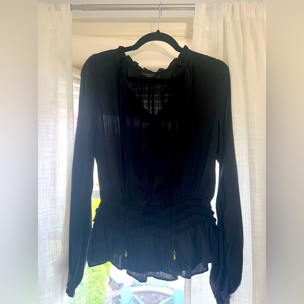Black sheer blouse